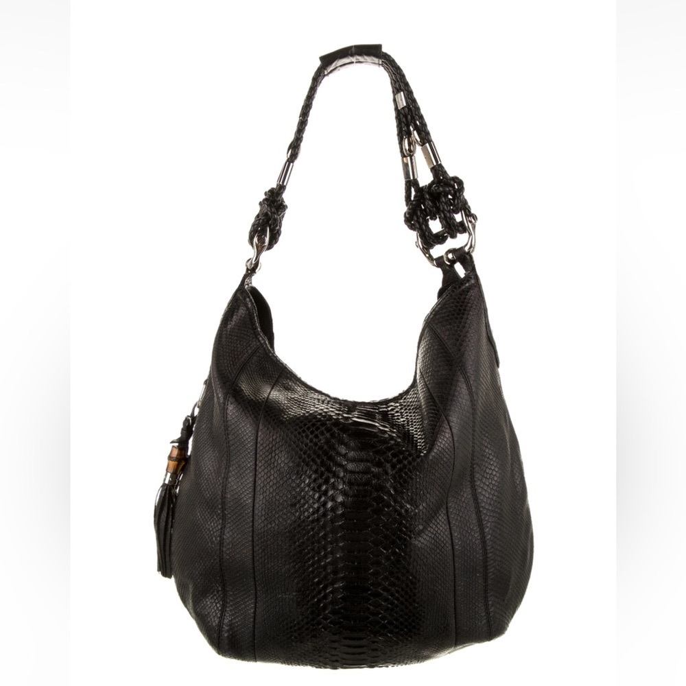 GUCCI Python Techno Horsebit Large Hobo